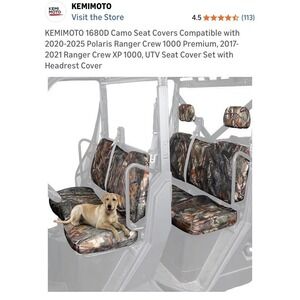 Kemimoto Camo Seat Covers